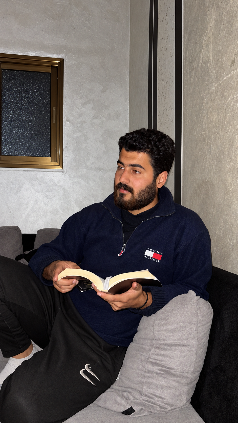 Mohammed drawing the plan behind PALKOFIA