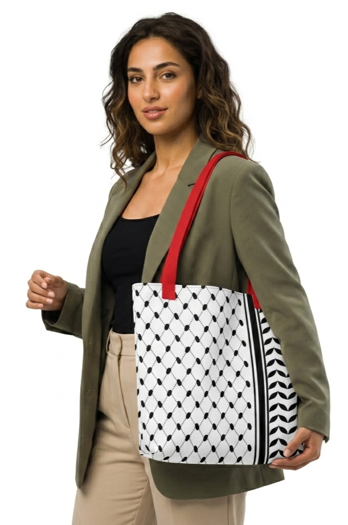 Palestinian Kofia All-Over Print Tote Bag