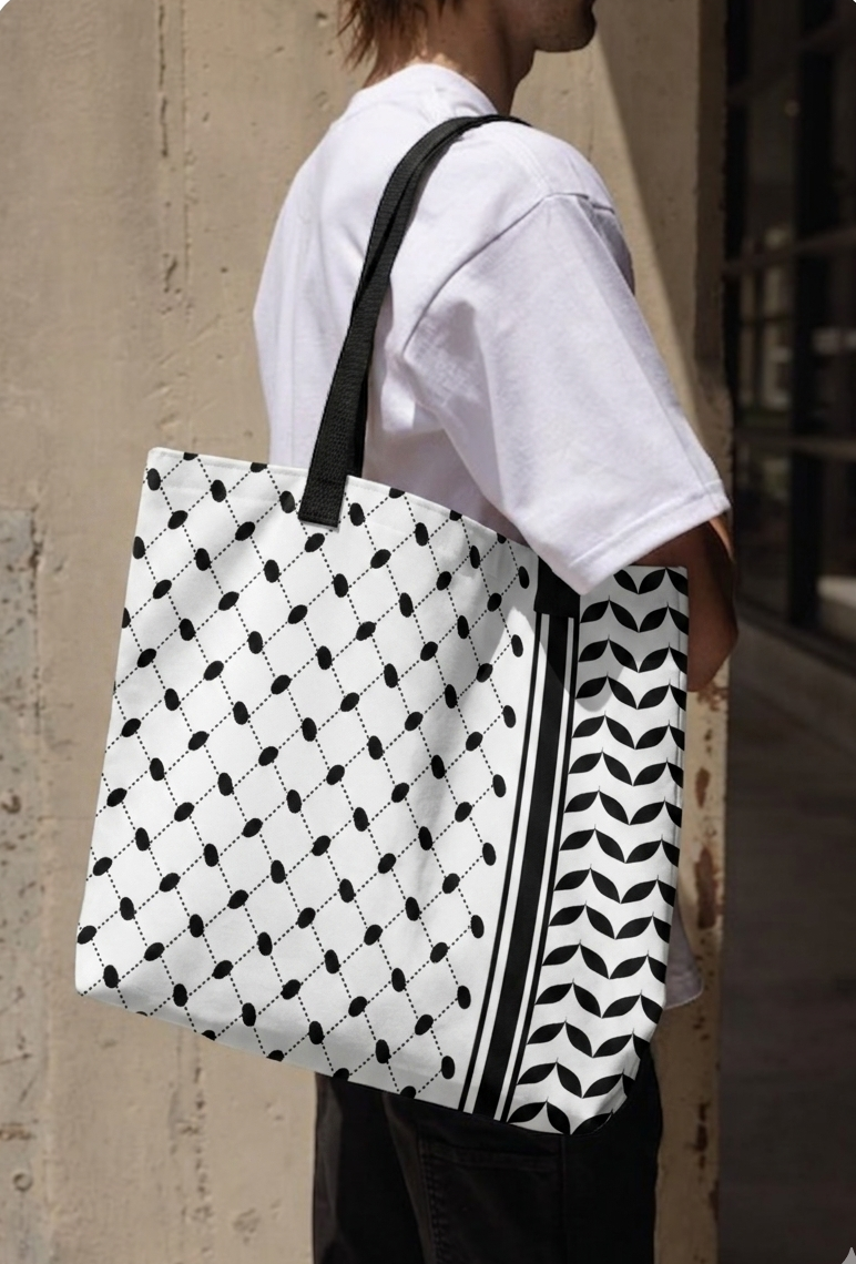 Palestinian Kofia All-Over Print Tote Bag
